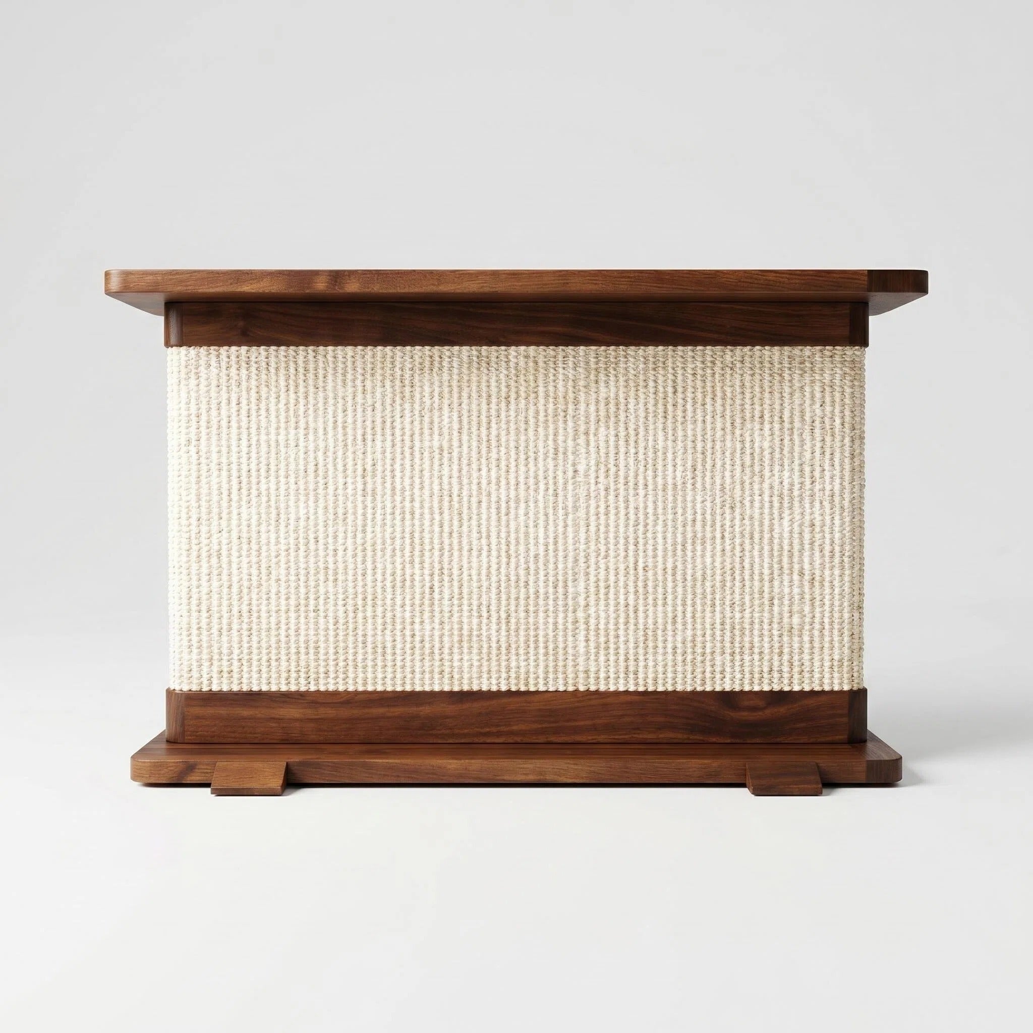Modern Cat Scratcher Side Table, Sisal Sofa Protector with Wooden Frame for Indoor Cats