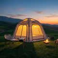 Inflatable Glamping Tent, Spacious Weather Resistant Camping Tent with 360 Ventilation