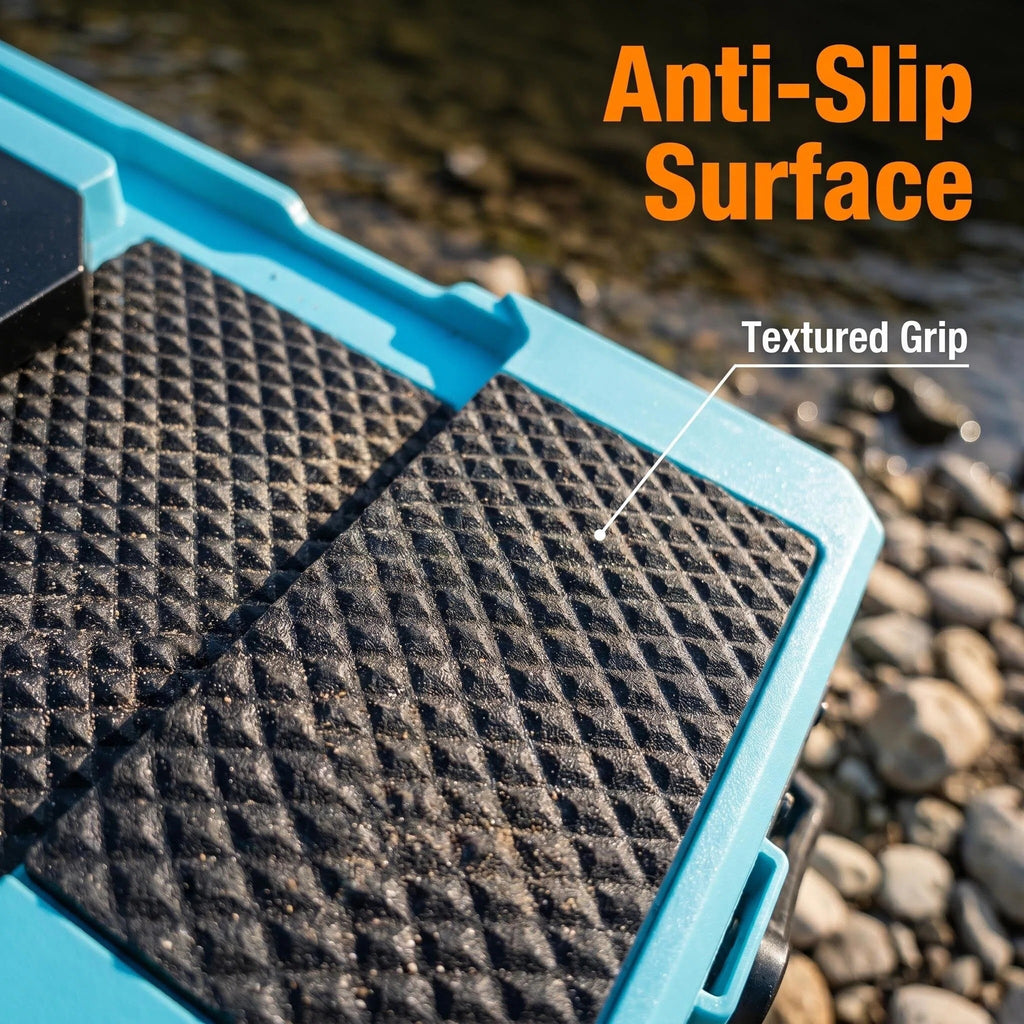 Wheeled Hard Cooler, Long-Lasting Ice Retention Cooler for Fishing & Camping